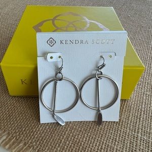 Kendra Scott Nalani Open Frame Earrings In Silver